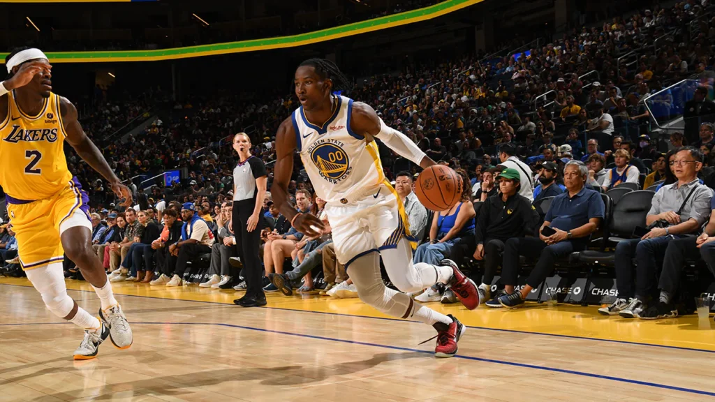 Jonathan Kuminga Warriors defensive play against Lakers star