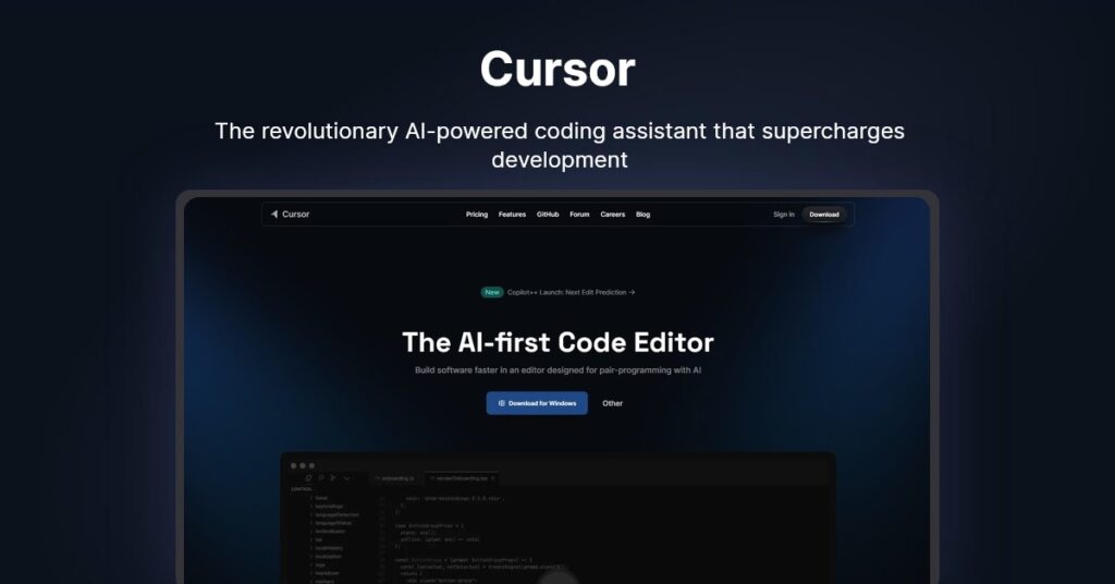 Cursor AI interface generating code with multiple LLM integrations