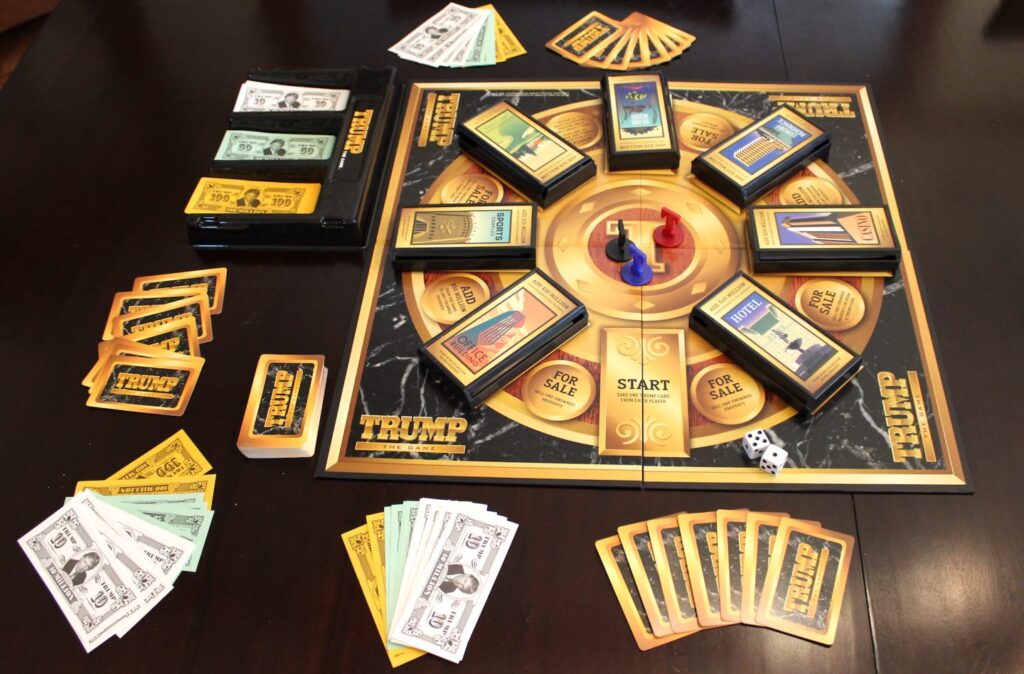 Trump Billionaires Club game characters and digital assets displayed in game